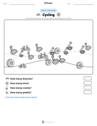 Cycling printable worksheet preview