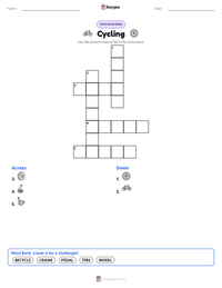 Cycling printable worksheet preview