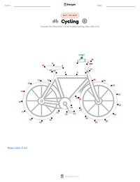 Cycling printable worksheet preview