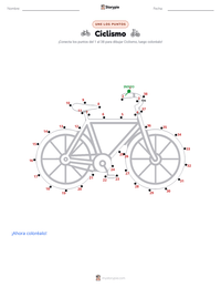 Vista previa de la hoja de trabajo imprimible de Ciclismo