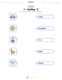 Cycling printable worksheet for kids