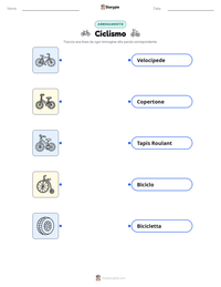 Scheda stampabile di Ciclismo per bambini