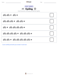Cycling printable worksheet preview