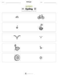 Cycling printable worksheet preview