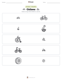 Vista previa de la hoja de trabajo imprimible de Ciclismo
