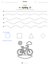 Cycling printable worksheet preview