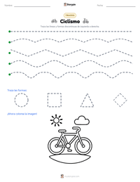 Vista previa de la hoja de trabajo imprimible de Ciclismo