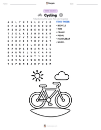 Cycling printable worksheet preview
