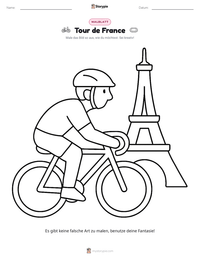 Tour de France druckbare Arbeitsblatt Vorschau