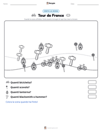 Anteprima della scheda stampabile di Tour de France
