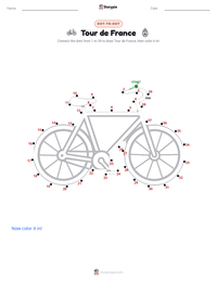 Tour de France printable worksheet preview