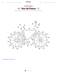 Aperçu de la feuille de travail imprimable Tour de France