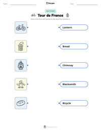 Tour de France printable worksheet preview