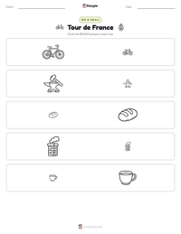 Tour de France printable worksheet preview