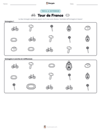 Anteprima della scheda stampabile di Tour de France
