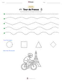 Tour de France printable worksheet preview