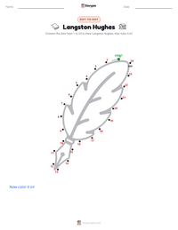 Langston Hughes printable worksheet preview