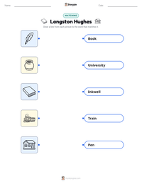 Langston Hughes printable worksheet for kids