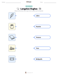 Hoja de trabajo imprimible de Langston Hughes para niños