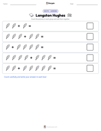 Langston Hughes printable worksheet preview