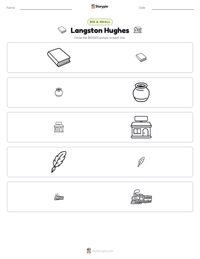 Langston Hughes printable worksheet preview