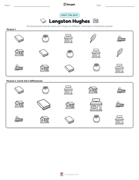Langston Hughes printable worksheet preview