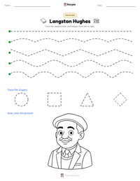Langston Hughes printable worksheet preview