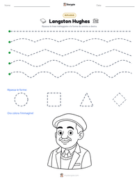 Anteprima della scheda stampabile di Langston Hughes