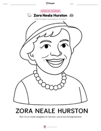 Anteprima della scheda stampabile di Zora Neale Hurston