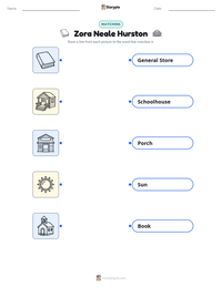 Zora Neale Hurston printable worksheet preview