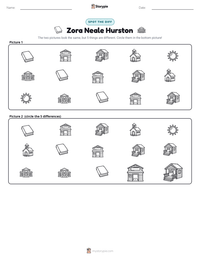 Zora Neale Hurston printable worksheet preview