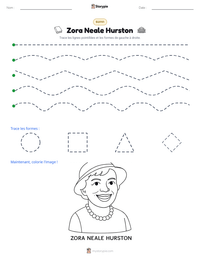 Aperçu de la feuille de travail imprimable Zora Neale Hurston