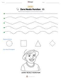 Anteprima della scheda stampabile di Zora Neale Hurston