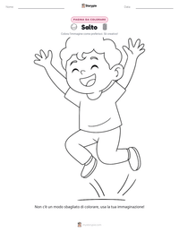 Pagina da colorare di Salto per bambini