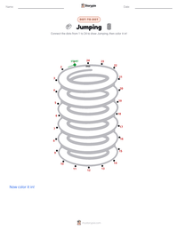 Jumping printable worksheet preview