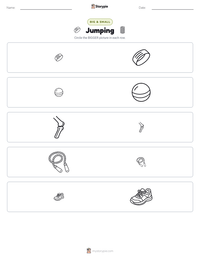 Jumping printable worksheet preview