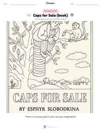 Caps for Sale (book) coloring page for kids