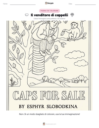 Pagina da colorare di Il venditore di cappelli per bambini