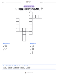 Kappen zu verkaufen druckbare Arbeitsblatt Vorschau