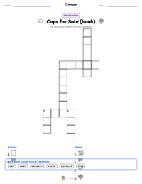 Caps for Sale (book) printable worksheet preview
