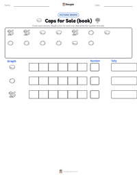 Caps for Sale (book) printable worksheet preview