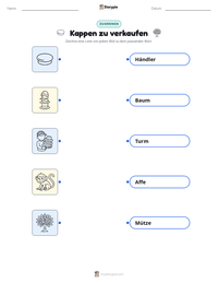 Kappen zu verkaufen druckbare Arbeitsblatt Vorschau