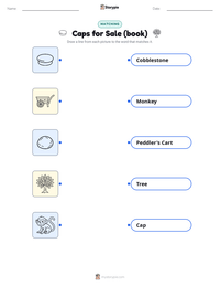 Caps for Sale (book) printable worksheet for kids
