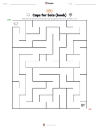 Caps for Sale (book) printable worksheet preview