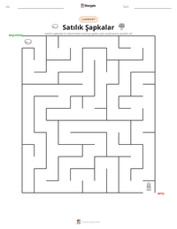 Satılık Şapkalar yazdırılabilir çalışma sayfası önizlemesi