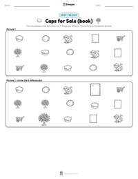Caps for Sale (book) printable worksheet preview