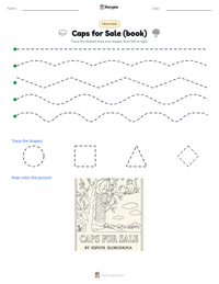Caps for Sale (book) printable worksheet preview