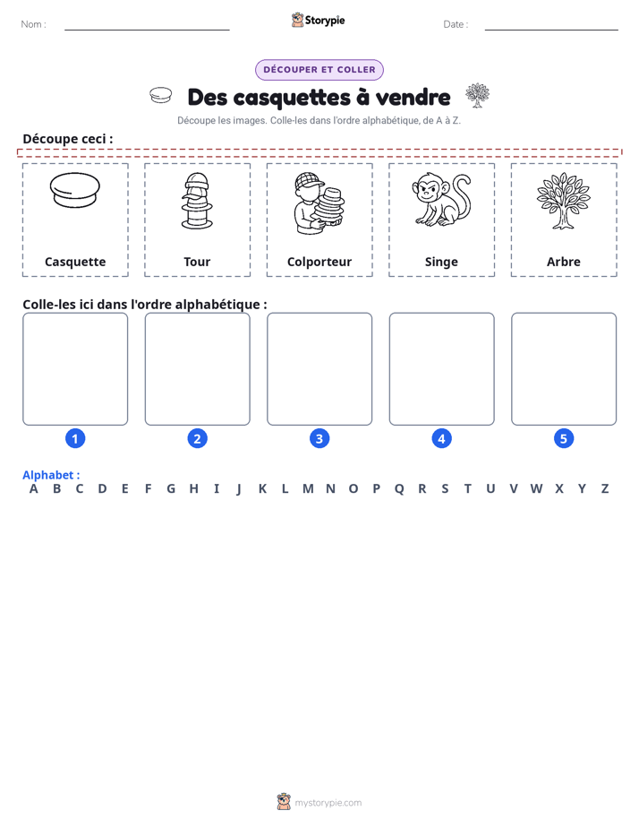 Découper & Coller l'Alphabet