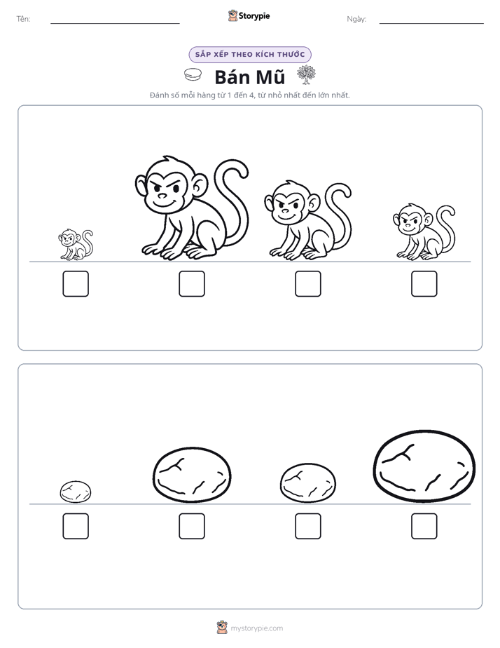 Thứ Tự Kích Thước