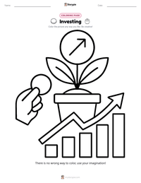 Investing coloring page for kids